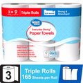 Everyday Strong Paper Towels - Split Sheets, 3 Triple Rolls, Compare To Sparkle