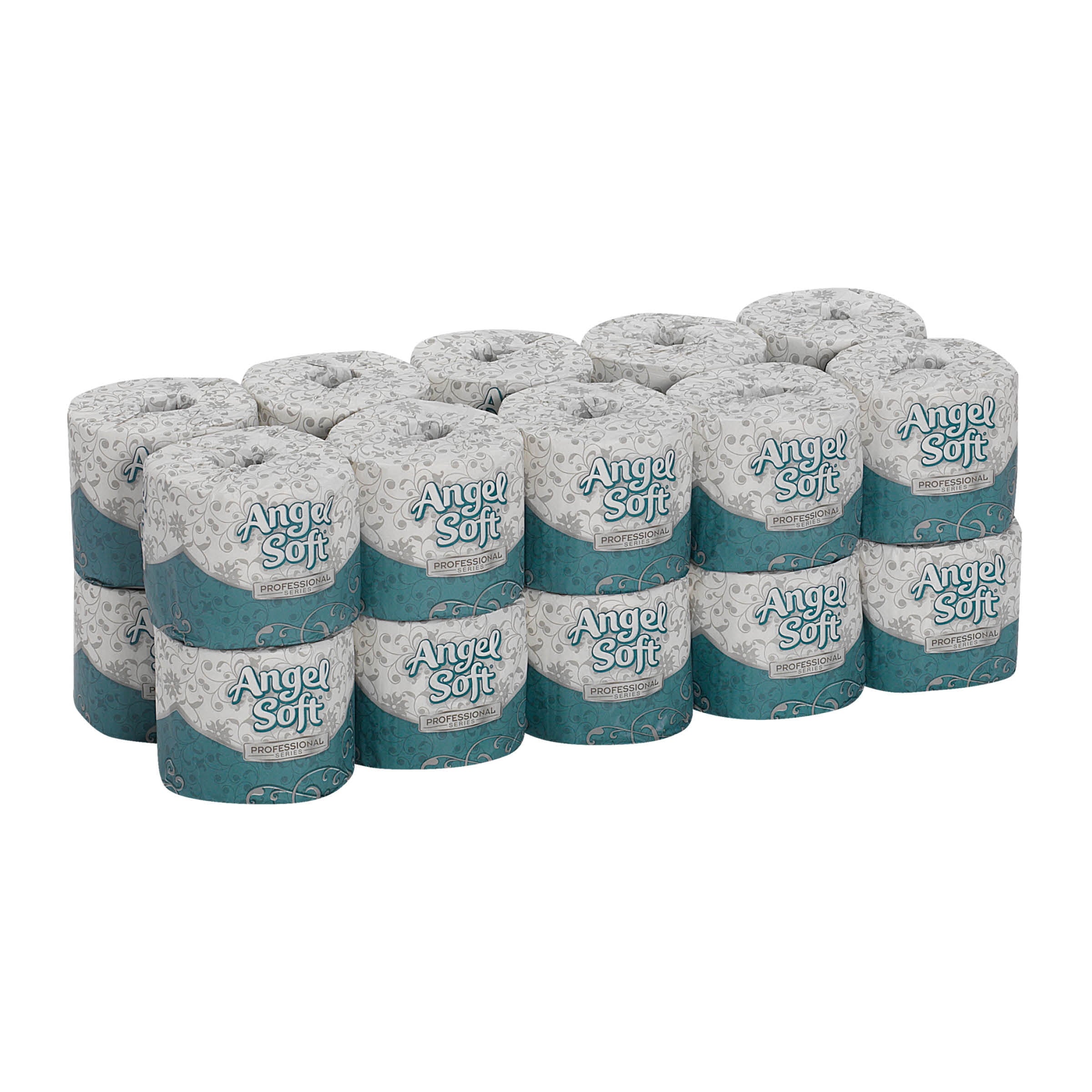 Angel Soft Professional Series by Georgia-Pacific PRO 2-Ply Embossed Toilet Paper - White, Individually Wrapped, 450 Sheets Per Roll, 20 Toilet Tissue Rolls Per Case, 16620