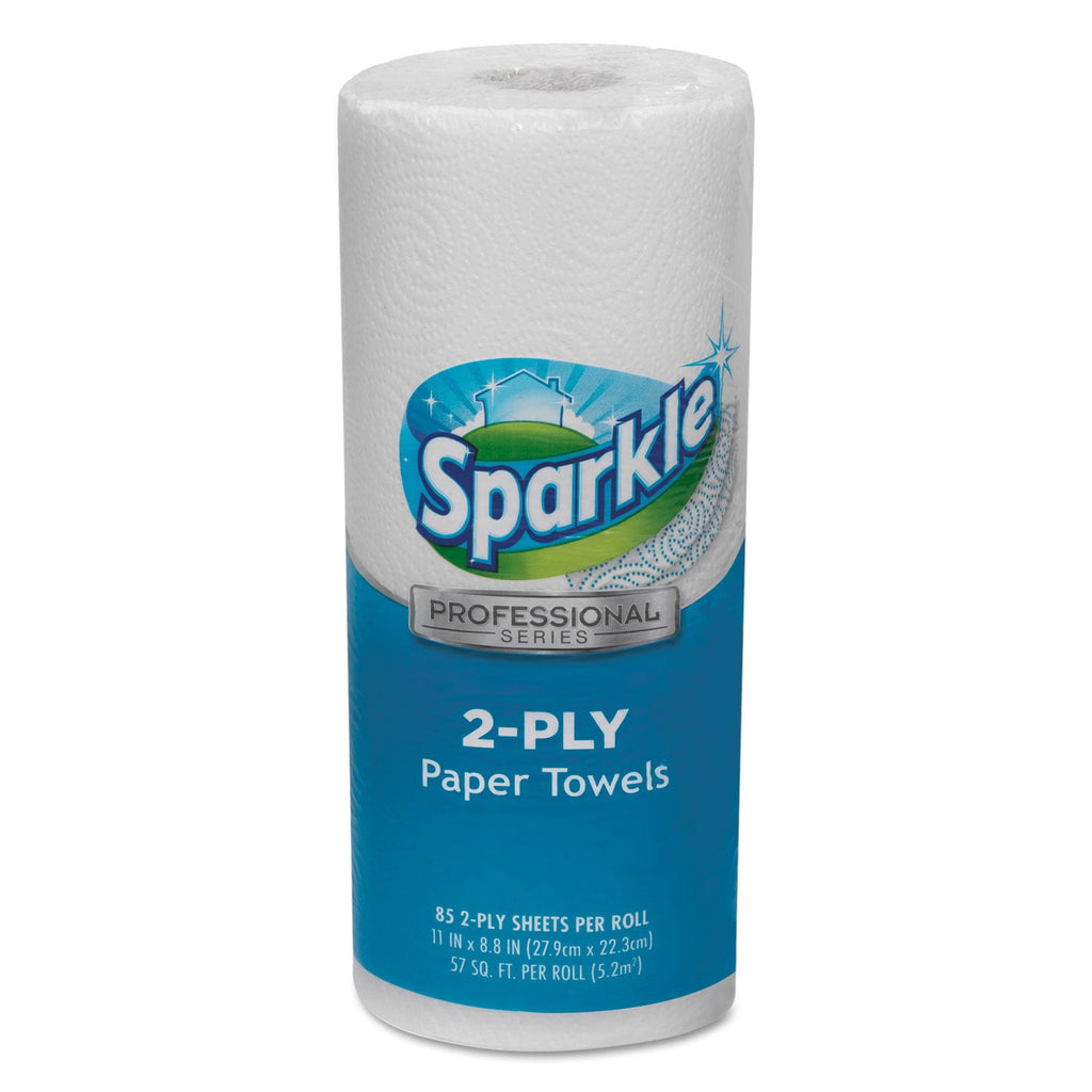 Georgia Pacific Sparkle ps Premium Perforated Paper Kitchen Towel Roll - 2-Ply, 11 x 8.8, White, 70 Sheets, 30 Rolls/Carton