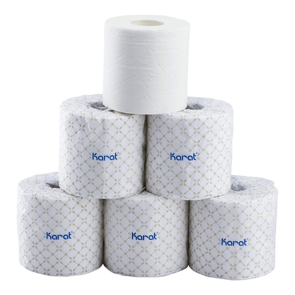 Karat 2-Ply Commercial Toilet Paper Rolls - 48 Rolls - JS-TTW500