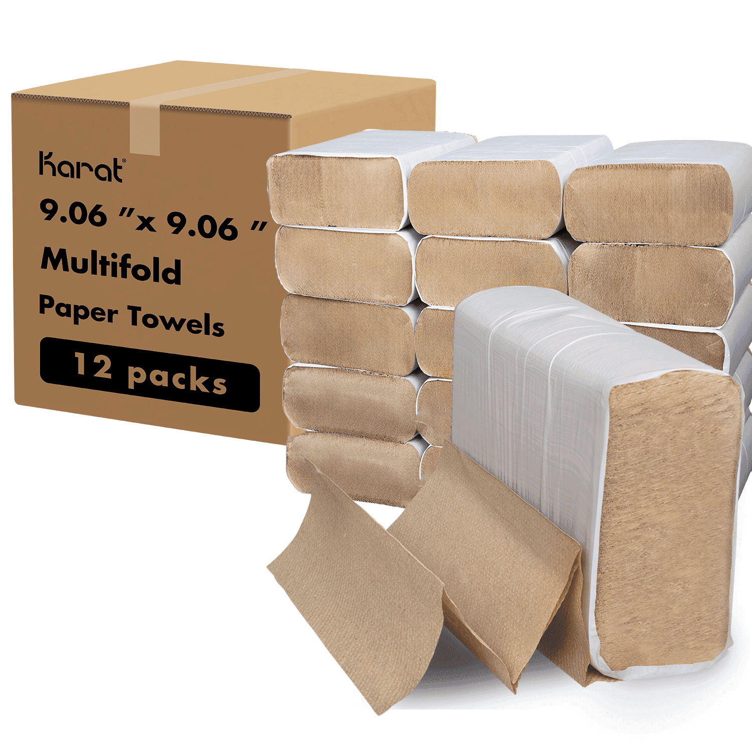 Karat Multifold Commercial Paper Towels - Kraft (Case of 4008 sheets)