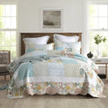 Nordmiex Patchwork Cotton Quilt SetCute Garden Bedding Set - Queen