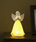 Praying Angel Porcelain Figurine with Light - White 7"H