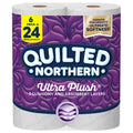 Quilted Northern Ultra Plush Toilet Paper - 6 Mega Rolls = 24 Regular Rolls, 3-ply Bath Tissue White