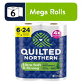 Quilted Northern Ultra Soft & Strong 2-Ply Toilet Paper - 6 Mega Rolls, 255 Sheets Per Roll