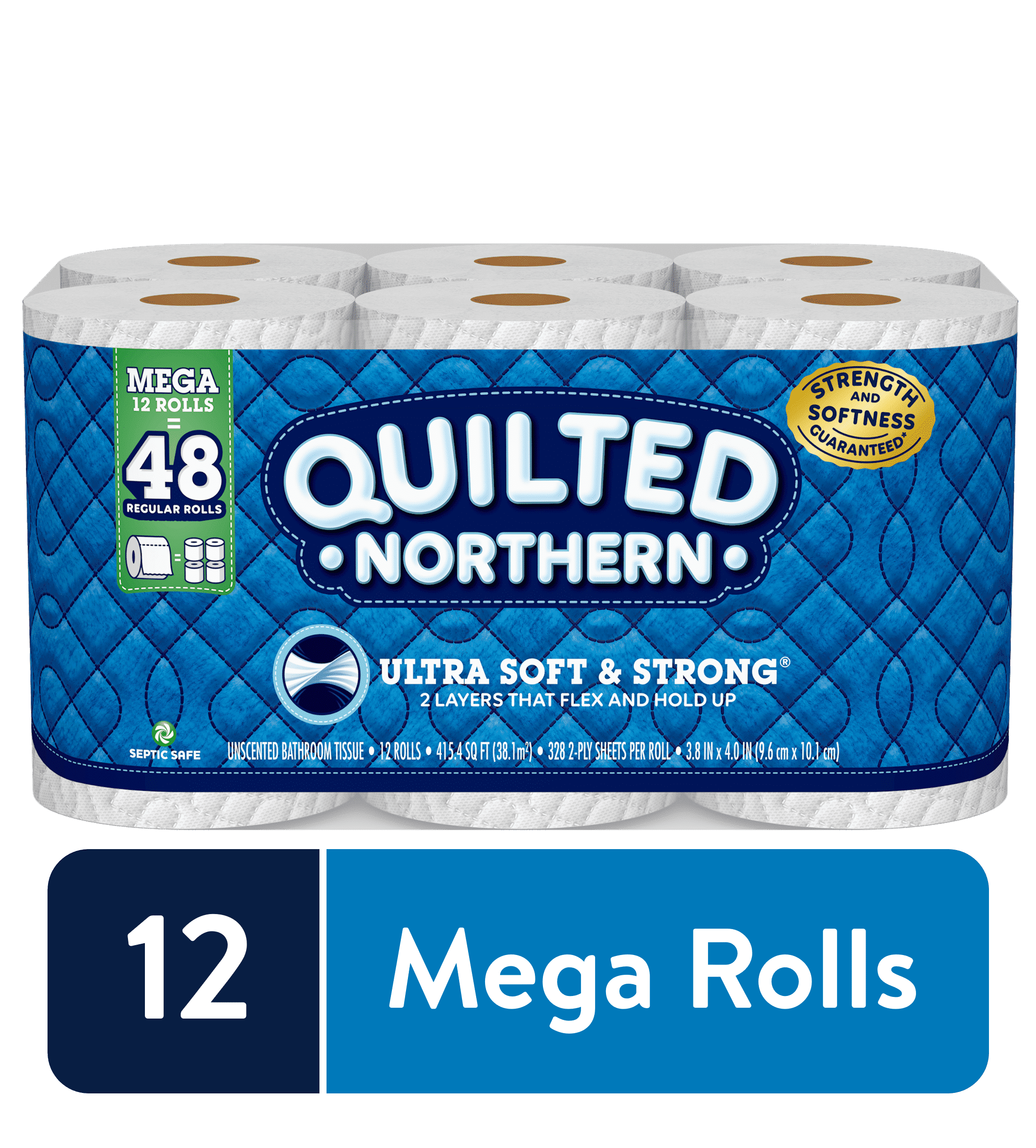 Quilted Northern Ultra Soft & Strong Toilet Paper - 12 Mega Rolls (= 48 Regular Rolls)