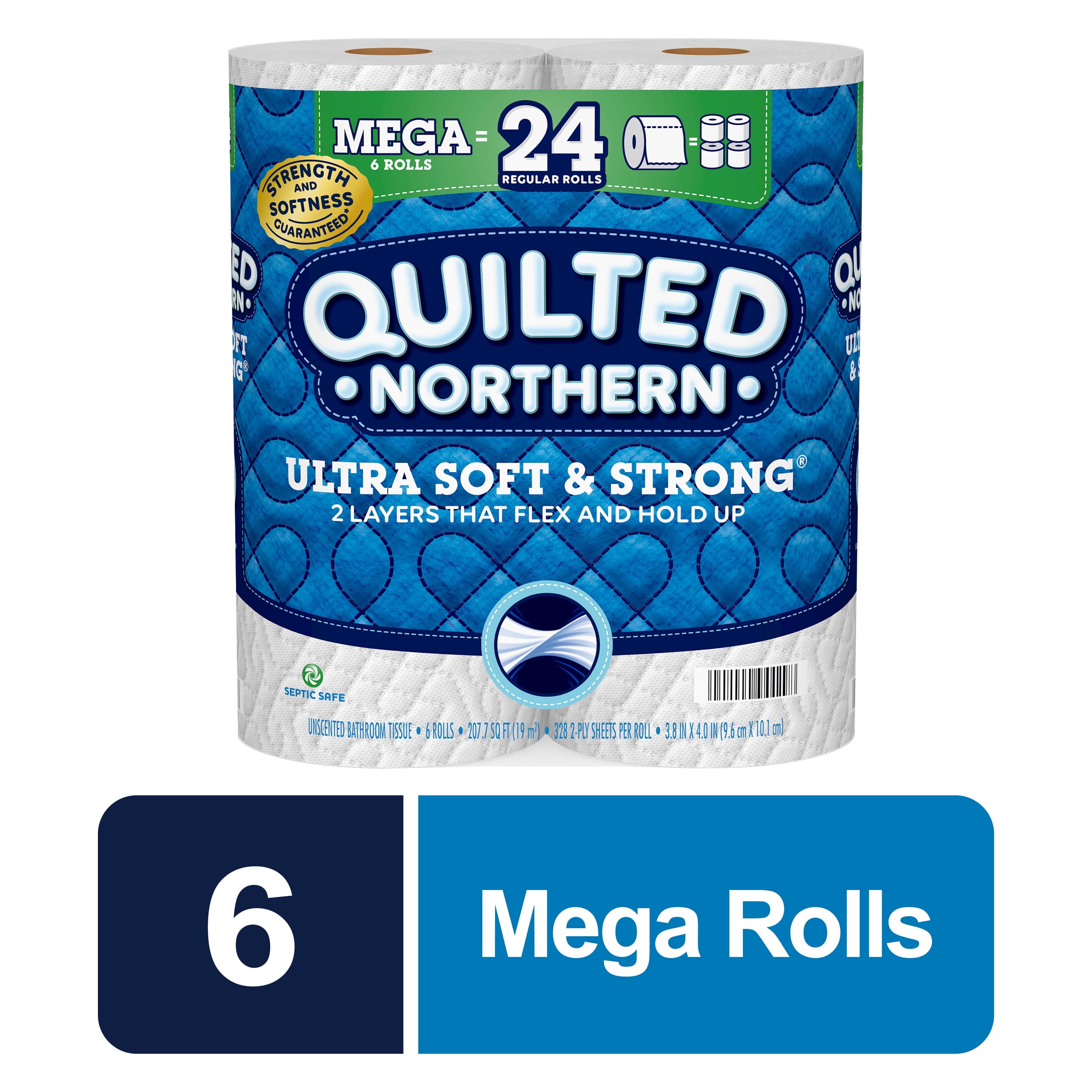 Quilted Northern Ultra Soft & Strong Toilet Paper - 6 Mega Rolls