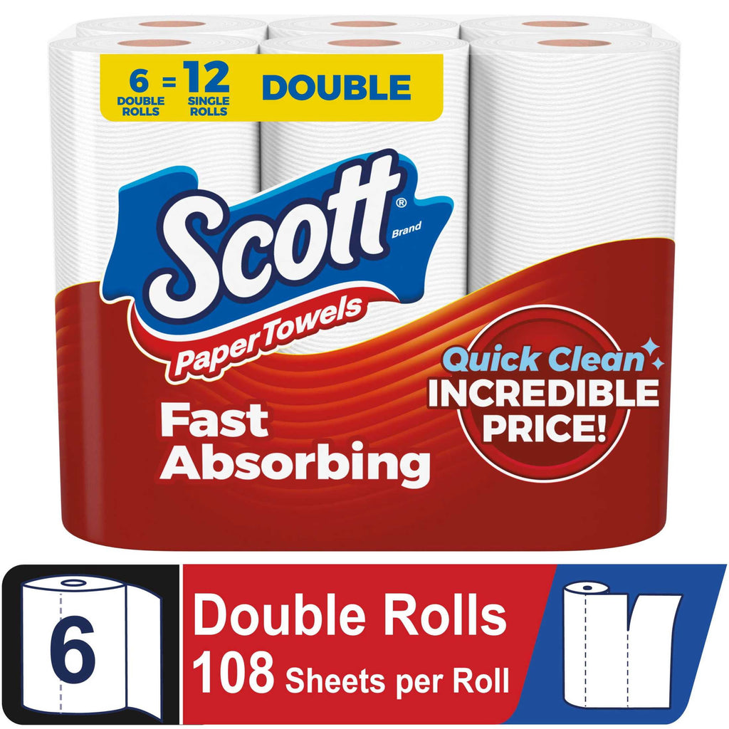 Scott Paper Towels Choose-A-Sheet 6 Double Rolls