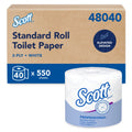 Scott Professional Standard Roll Toilet Paper - Bulk (48040), 2-Ply, Elevated Design, White, Individually Wrapped (40 Rolls of 550 Sheets, 22, 000 Sheet Total)