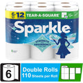 Sparkle Tear-a-Square Paper Towels - 6 Double Rolls