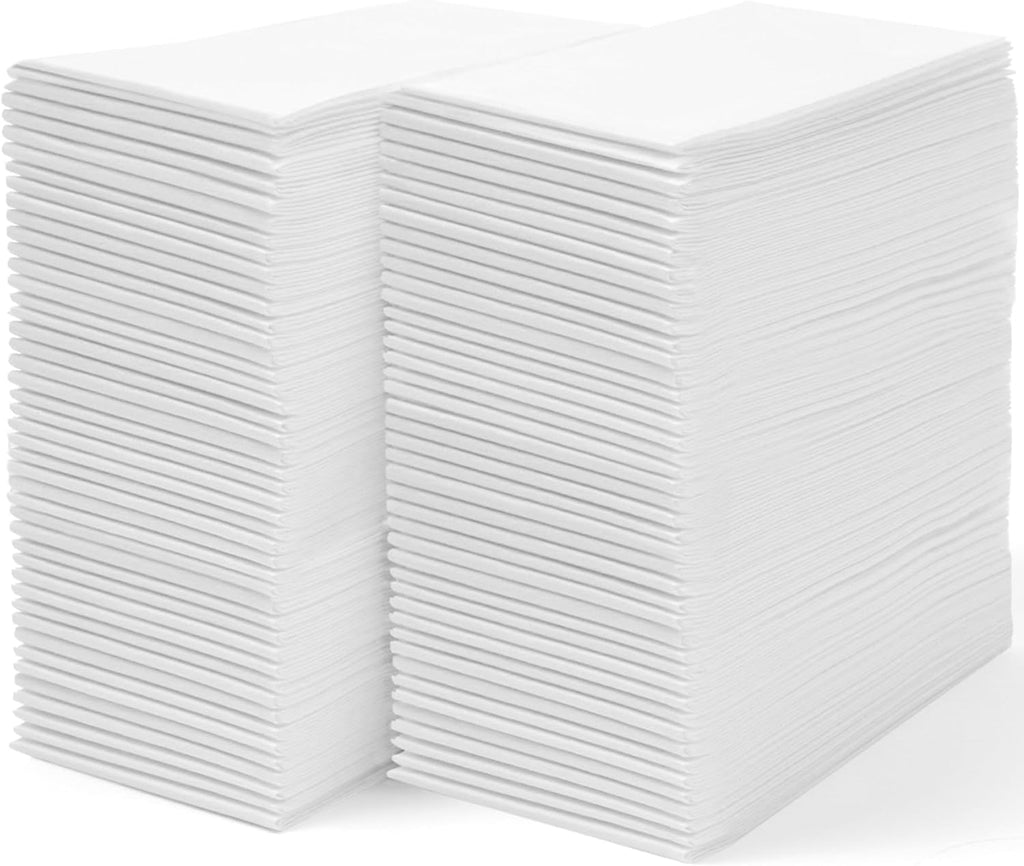 Tackleit Disposable Linen Feel Guest Towels - Bathroom Napkins Hand Towels, 12" x 17", 200 Sheets