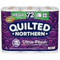 Ultra Plush Toilet Paper - 18 Mega Rolls = 72 Regular Rolls, 3-Ply Bath Tissue