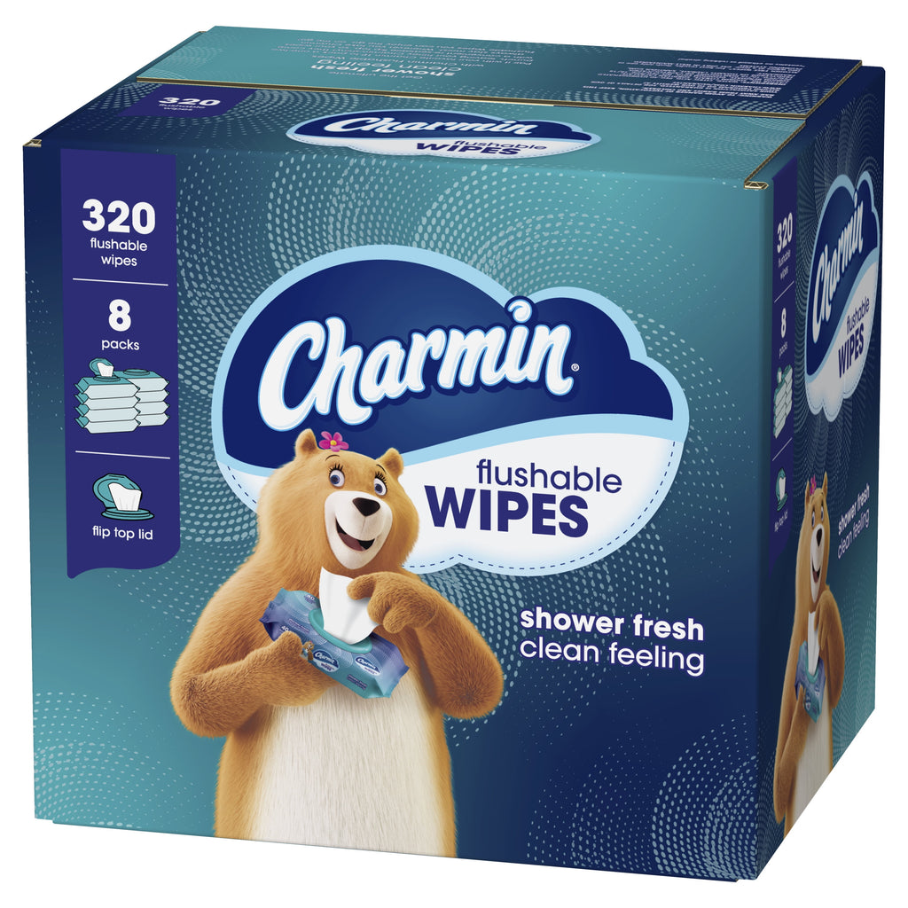 Charmin Flushable Wipes - 8 Packs, 320 Wipes Total