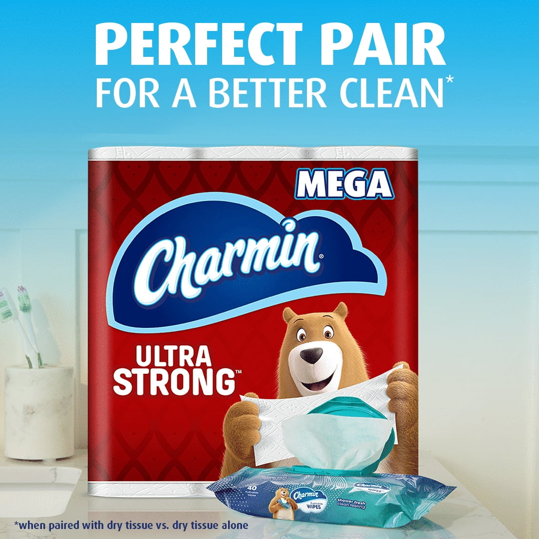 Charmin Flushable Wipes - 2 Flip-Top Packs, 40 Wipes per Pack, 80 Total Wipes - 6-Pack