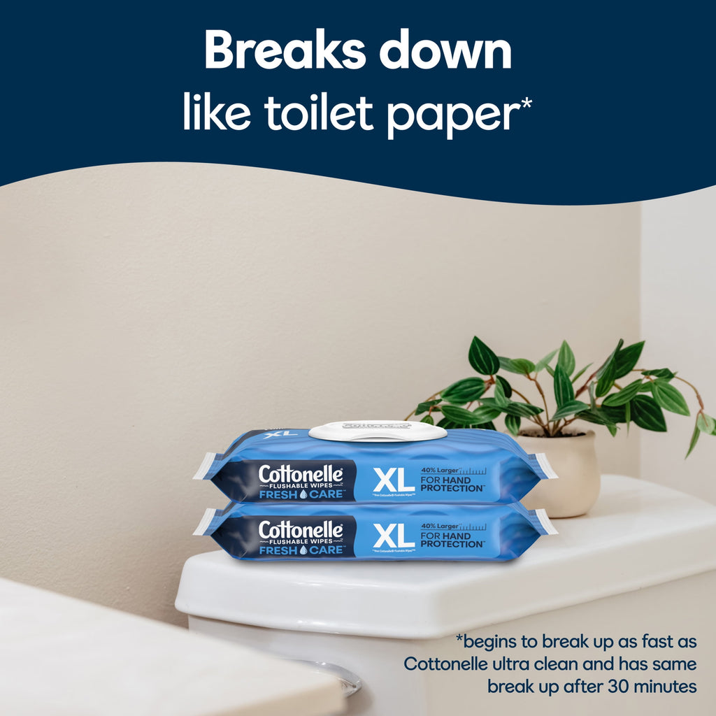 Cottonelle Ultra Fresh XL Flushable Wet Wipes - 1 Flip-Top Pack - 2-Pack