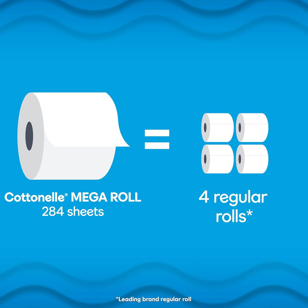 Cottonelle Ultra Clean Toilet Paper - 18 Mega Rolls = 72 Regular Rolls, Packaging May Vary