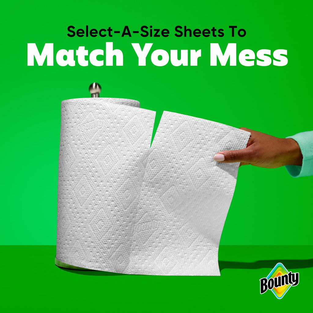 Bounty Paper Towels Select-A-Size White - 10 Triple Rolls, 123 Sheets Per Roll