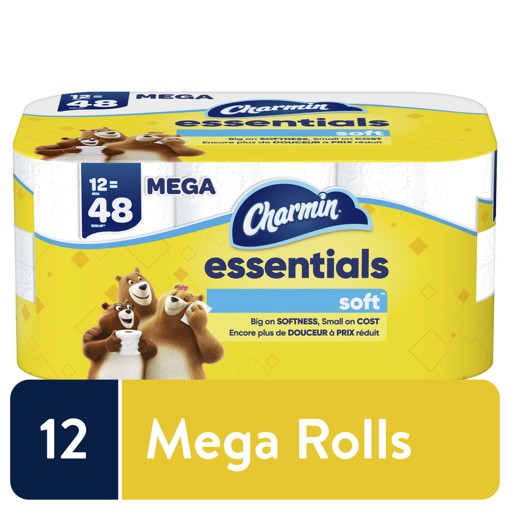 Charmin Essentials Soft Toilet Paper - 12 Mega Rolls