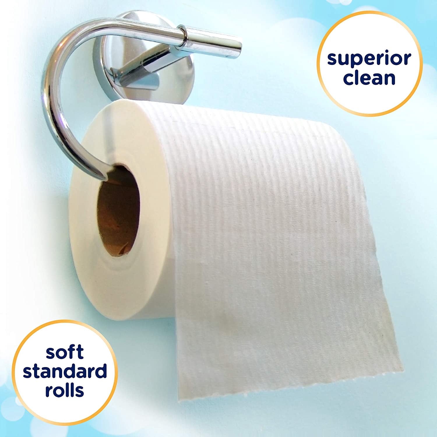 Standard Roll Bulk Toilet Paper (12456) - White (48 Rolls of 170 Sheets, 8, 160 Sheet Total)