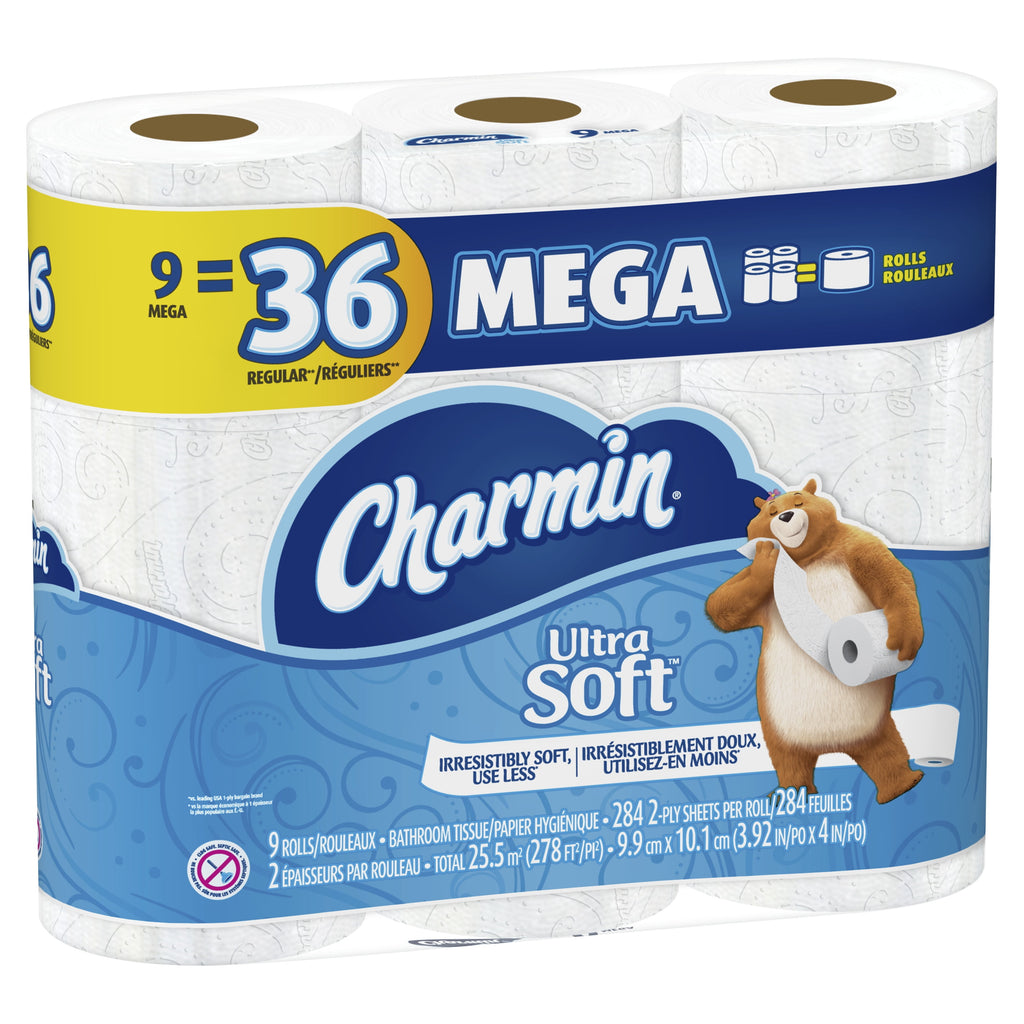 Charmin Ultra Soft Toilet Paper - 9 Mega Rolls