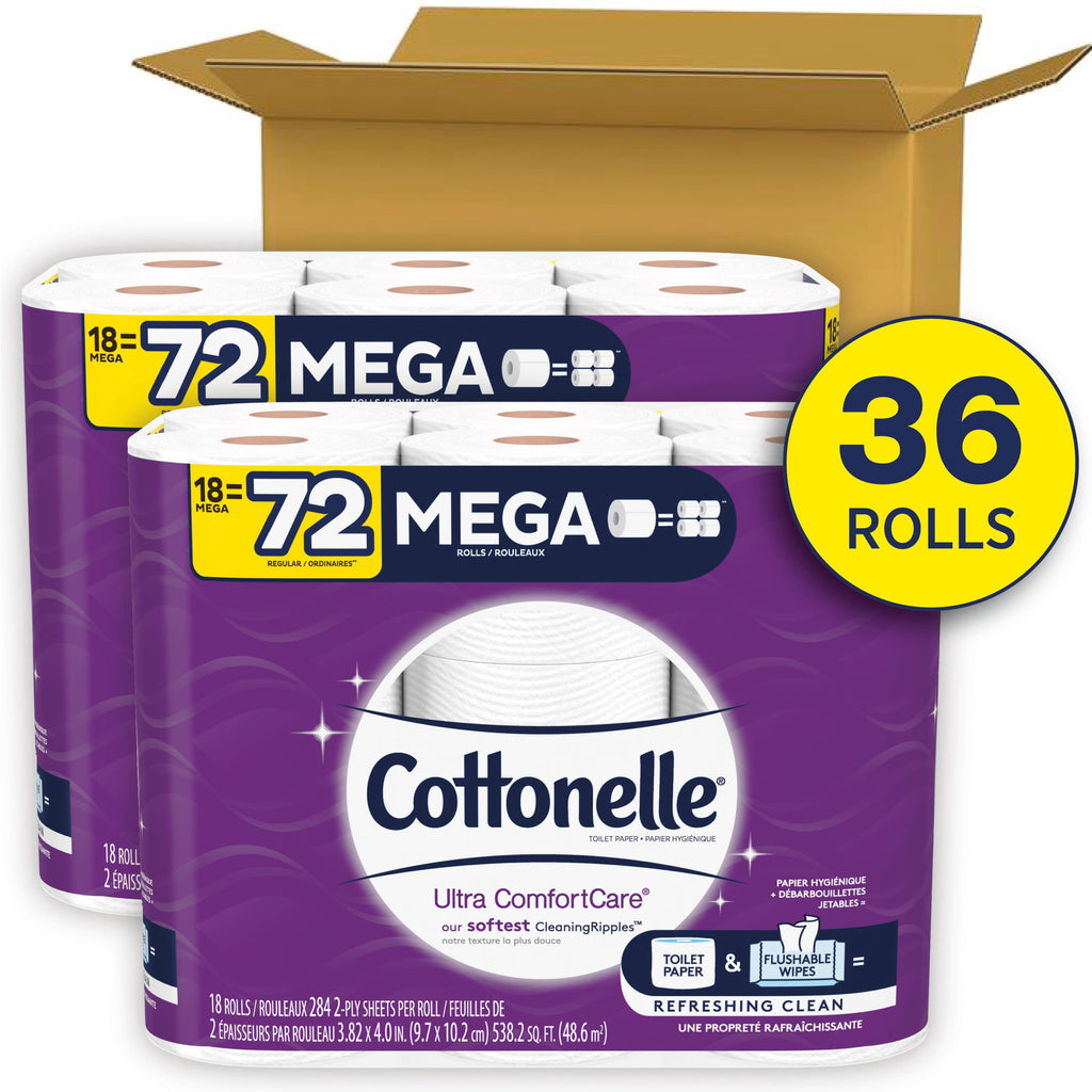 Cottonelle Ultra ComfortCare Toilet Paper - 36 Mega Rolls
