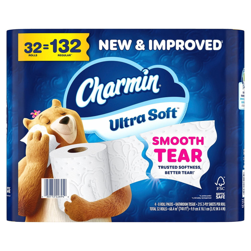 Charmin Ultra Soft 2-Ply Toilet Paper - 32 Rolls, 215 Sheets per Roll