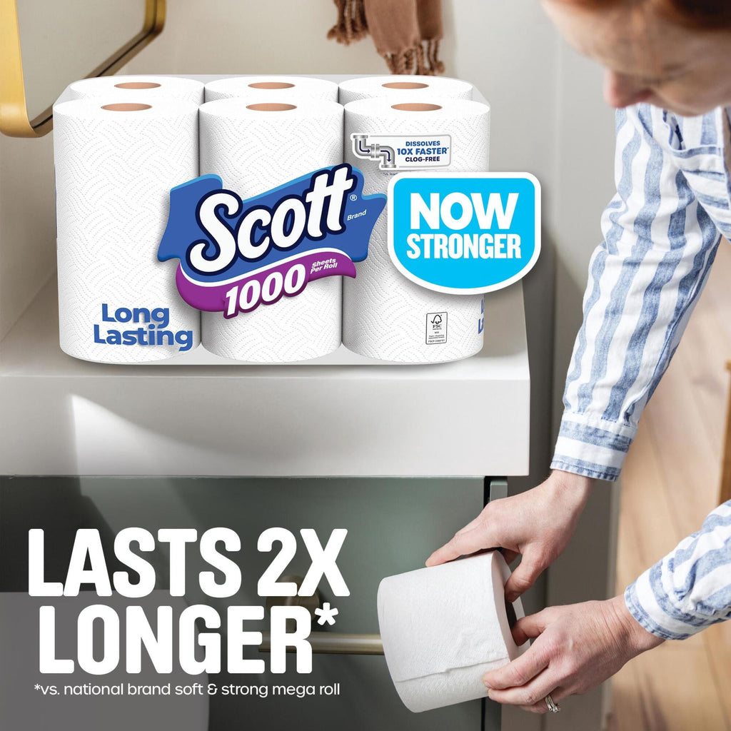 Scott 1000 Toilet Paper - 24 Rolls, 1, 000 Sheets per Roll