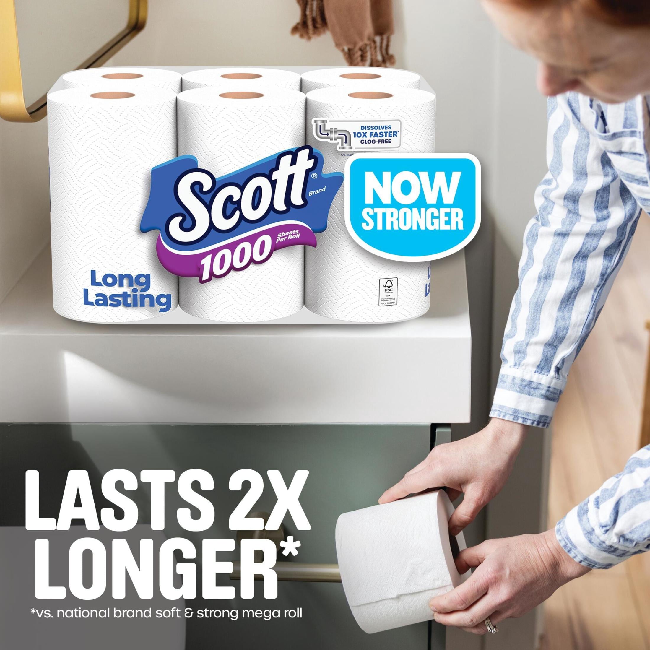 Scott 1000 Toilet Paper - 24 Rolls, 1, 000 Sheets per Roll
