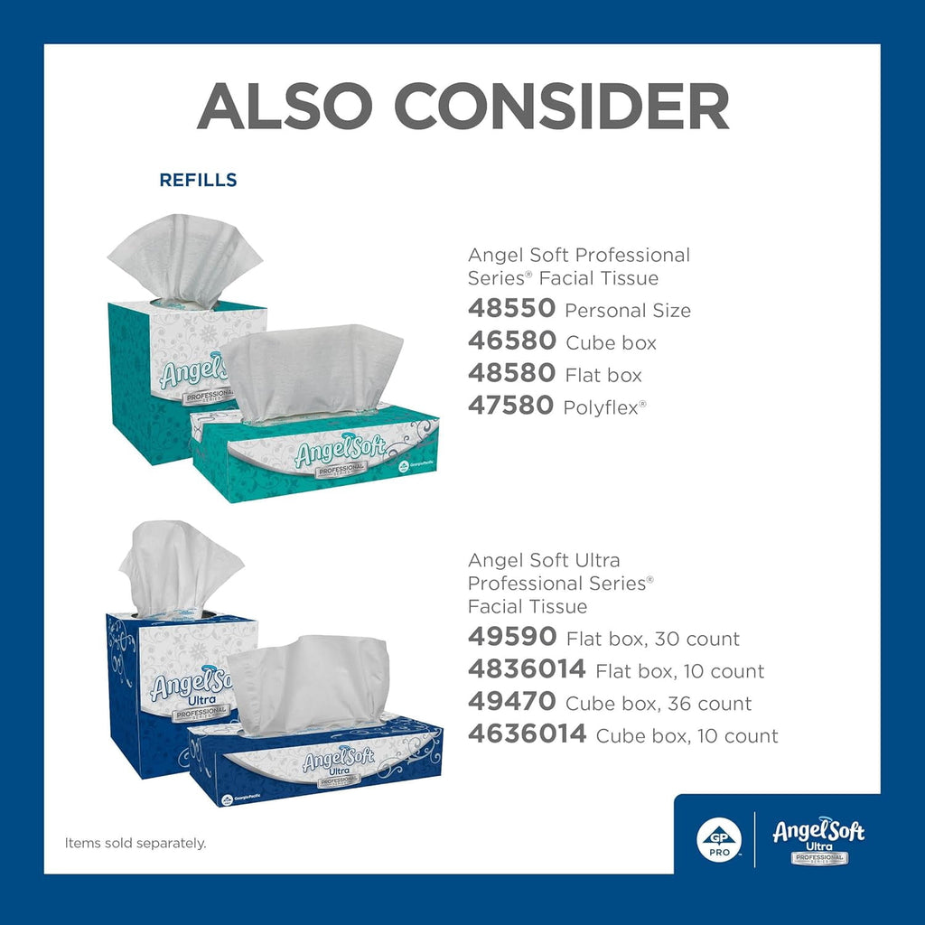 Joozen Angel Soft Ultra Professional Series Premium 2-Ply Facial Tissue (4836014) - 126 Sheets Per Box, 10 Tissue Flat Boxes Per Case