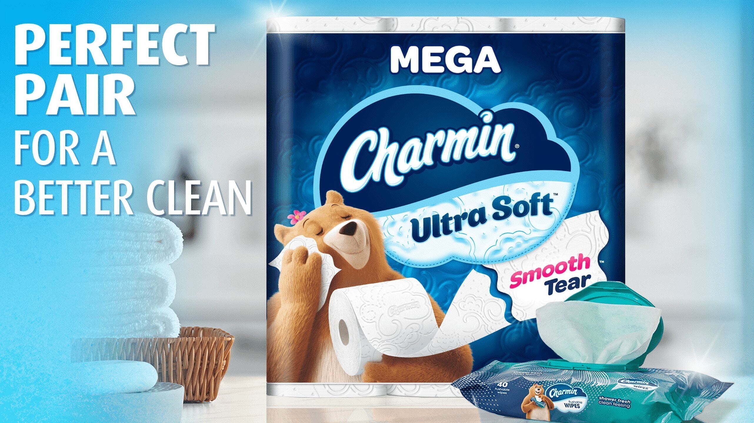 Charmin Ultra Soft Toilet Paper - 18 Super Mega Rolls, 336 Sheets per Roll
