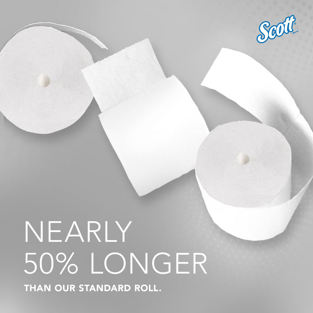 Scott Professional Essential Coreless High-Capacity Standard Roll Toilet Paper - Bulk (04007), 2-Ply, White (36 Rolls of 1, 000 Sheets, 36, 000 Sheet Total)