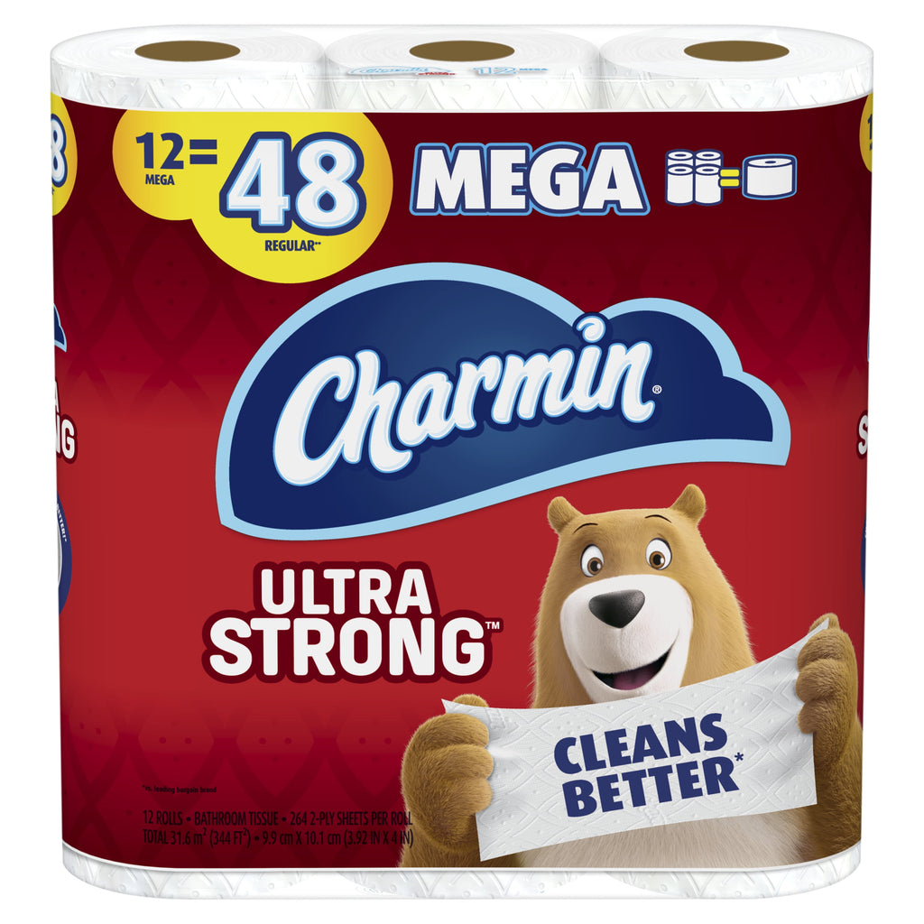Charmin Ultra Strong Toilet Paper - 12 Mega Rolls, 264 Sheets per Roll