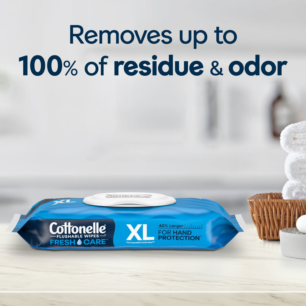 Cottonelle Ultra Fresh XL Flushable Wet Wipes - 1 Flip-Top Pack - 2-Pack
