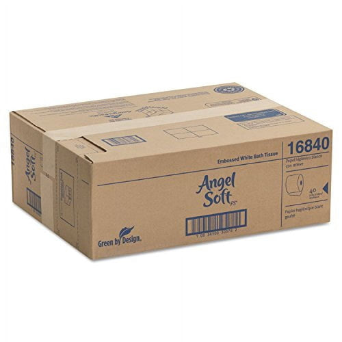 Angel Soft Standard Toilet Paper - 2-Ply, White, 450 Sheets/Roll, 40 Rolls/Carton (16840)