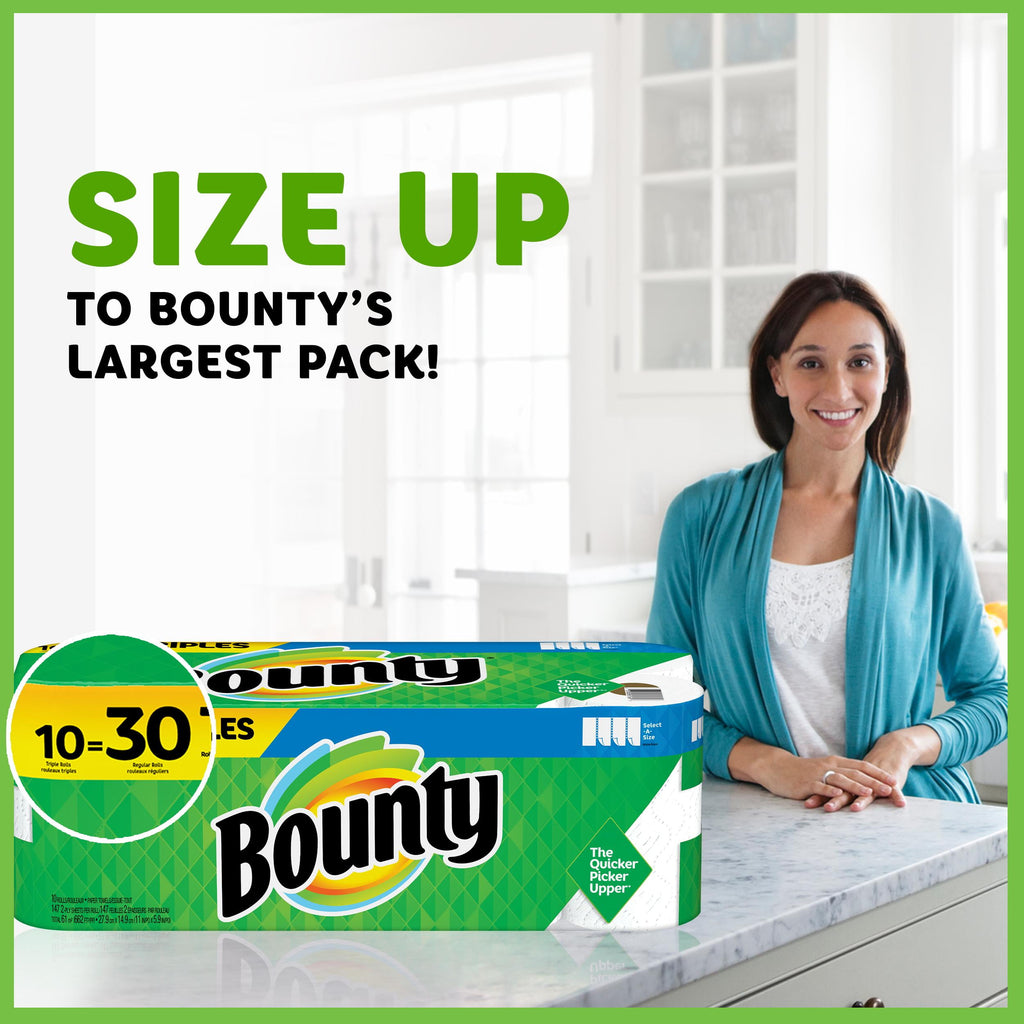 Bounty Select-A-Size Paper Towels - White, 8 Triple Rolls