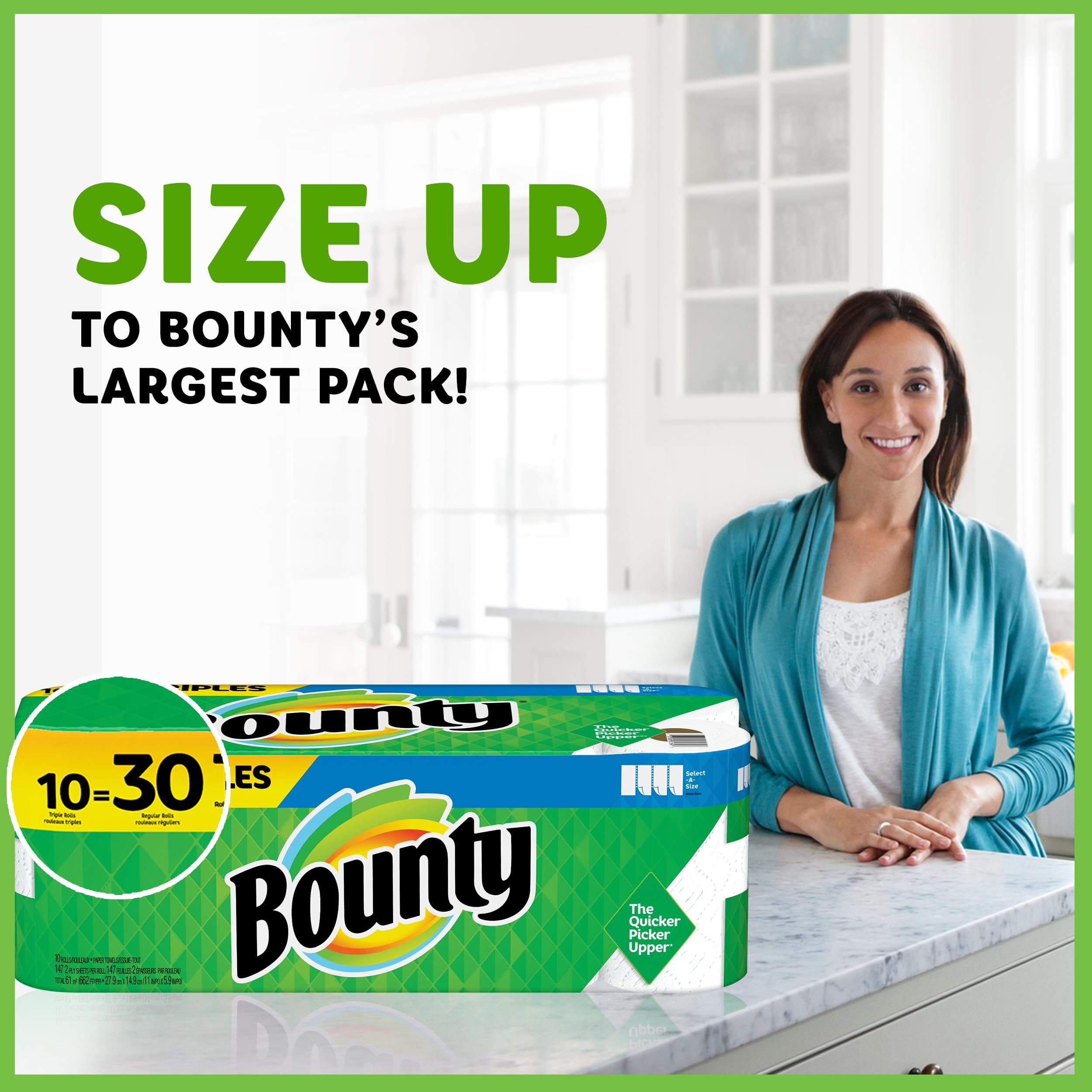 Bounty Select-A-Size Paper Towels - White, 8 Triple Rolls
