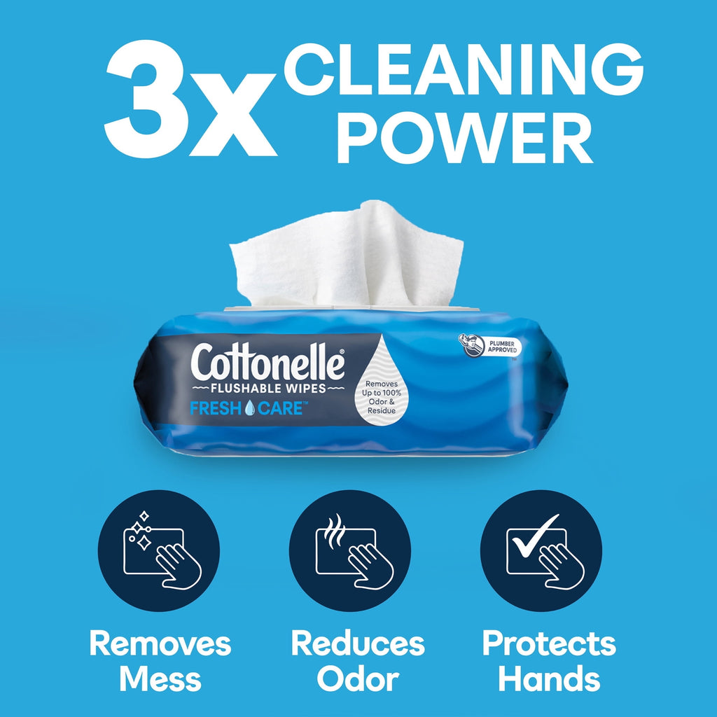 Cottonelle Fresh Care Flushable Wet Wipes - 1 Resealable Bag