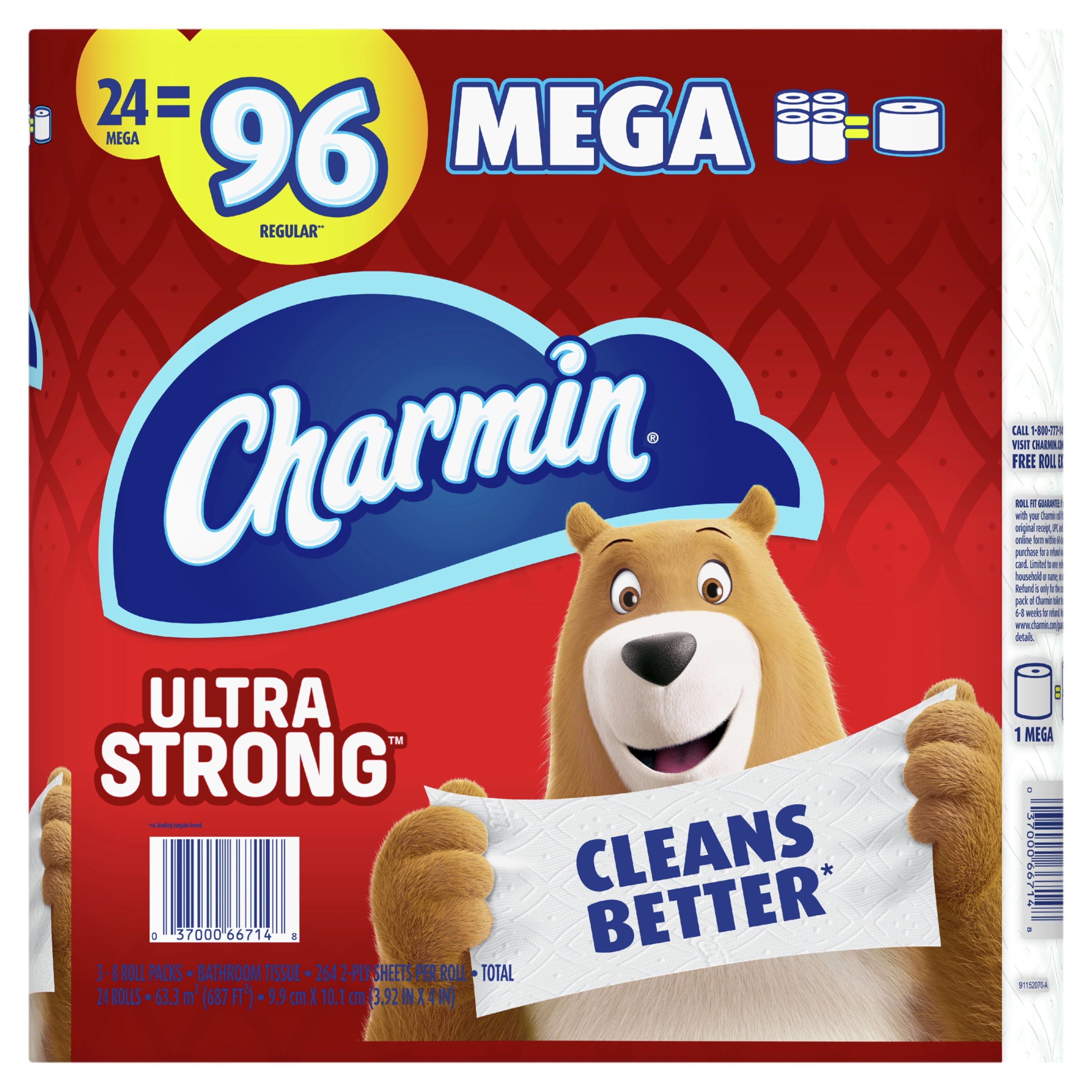 Charmin Ultra Strong Toilet Paper - 24 Mega Rolls