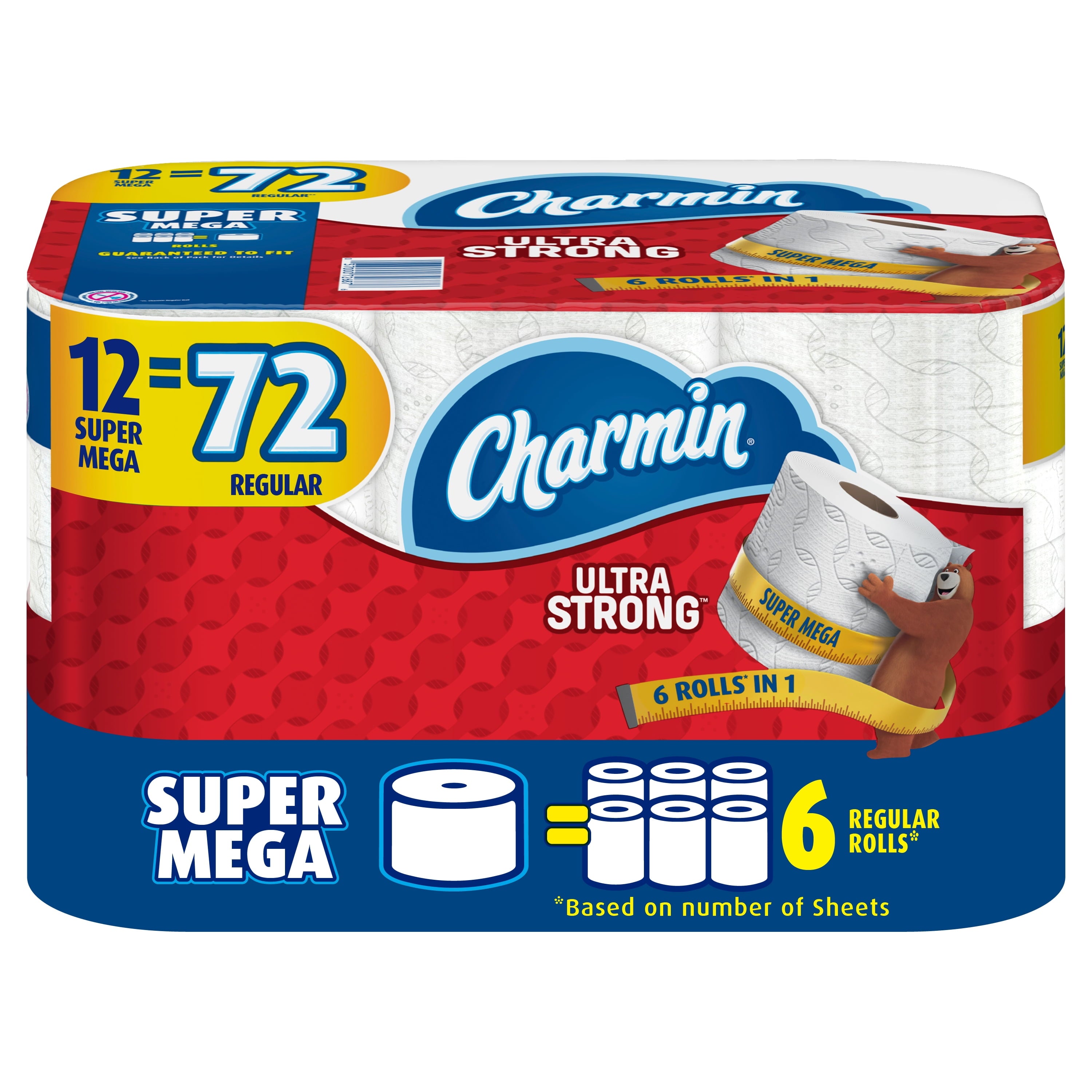 Charmin Ultra Strong Toilet Paper - 12 Super Mega Rolls