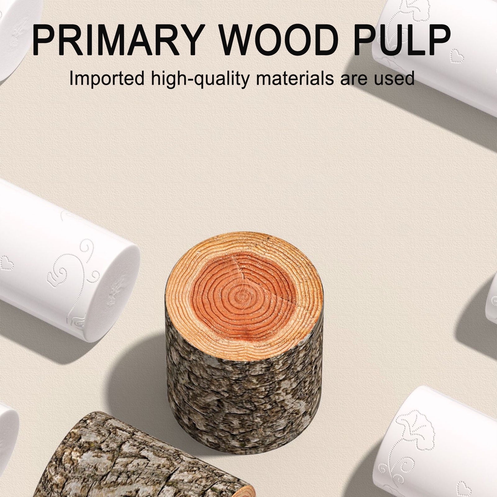 Dyegold 18 Rolls Toilet Paper 4-Layer Bulk Household Tissue Soft Strong Absorbent Wood Pulp Affordable Wholesale for Bathroom Kitchen