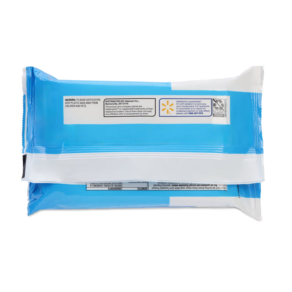Equate Flushable Wet Wipes - Fresh Scent, 240 Wipes (5 Pack), Compare to Cottonelle® - 4-Pack