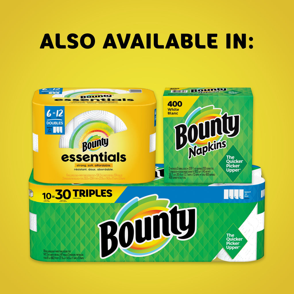 Bounty Essentials Select-a-Size Paper Towels - White, 2 Double Rolls