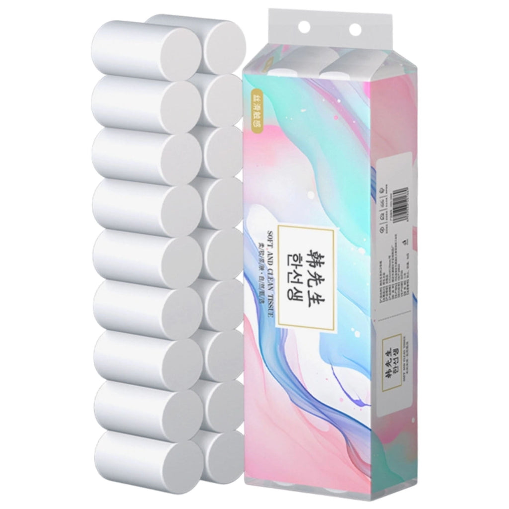 Dyegold 18 Rolls Toilet Paper 4-Layer Bulk Household Tissue Soft Strong Absorbent Wood Pulp Affordable Wholesale for Bathroom Kitchen