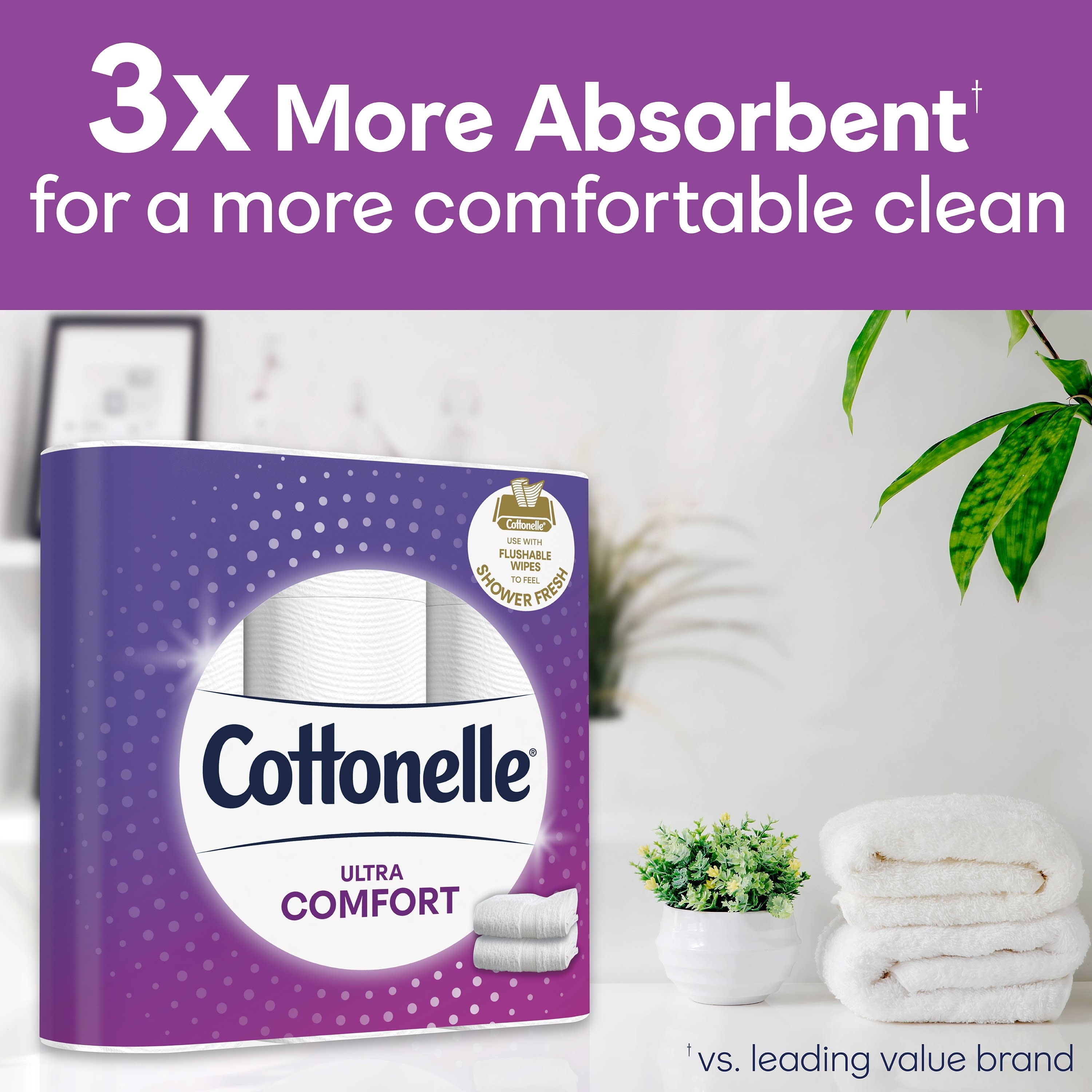 Cottonelle Ultra Comfort Toilet Paper - 12 Double Rolls, 154 Sheets per Roll (1, 848 Total)