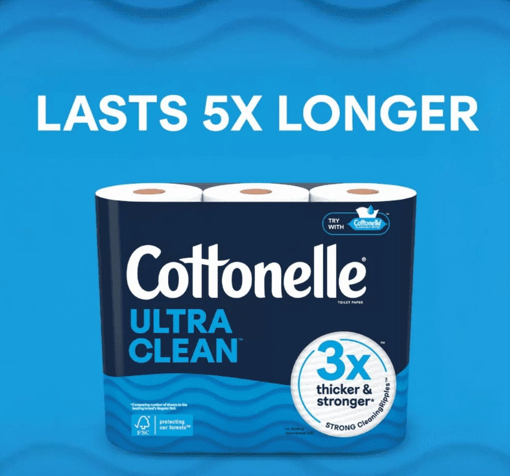 Cottonelle Ultra Clean Strong Toilet Paper Size Mega Count 12
