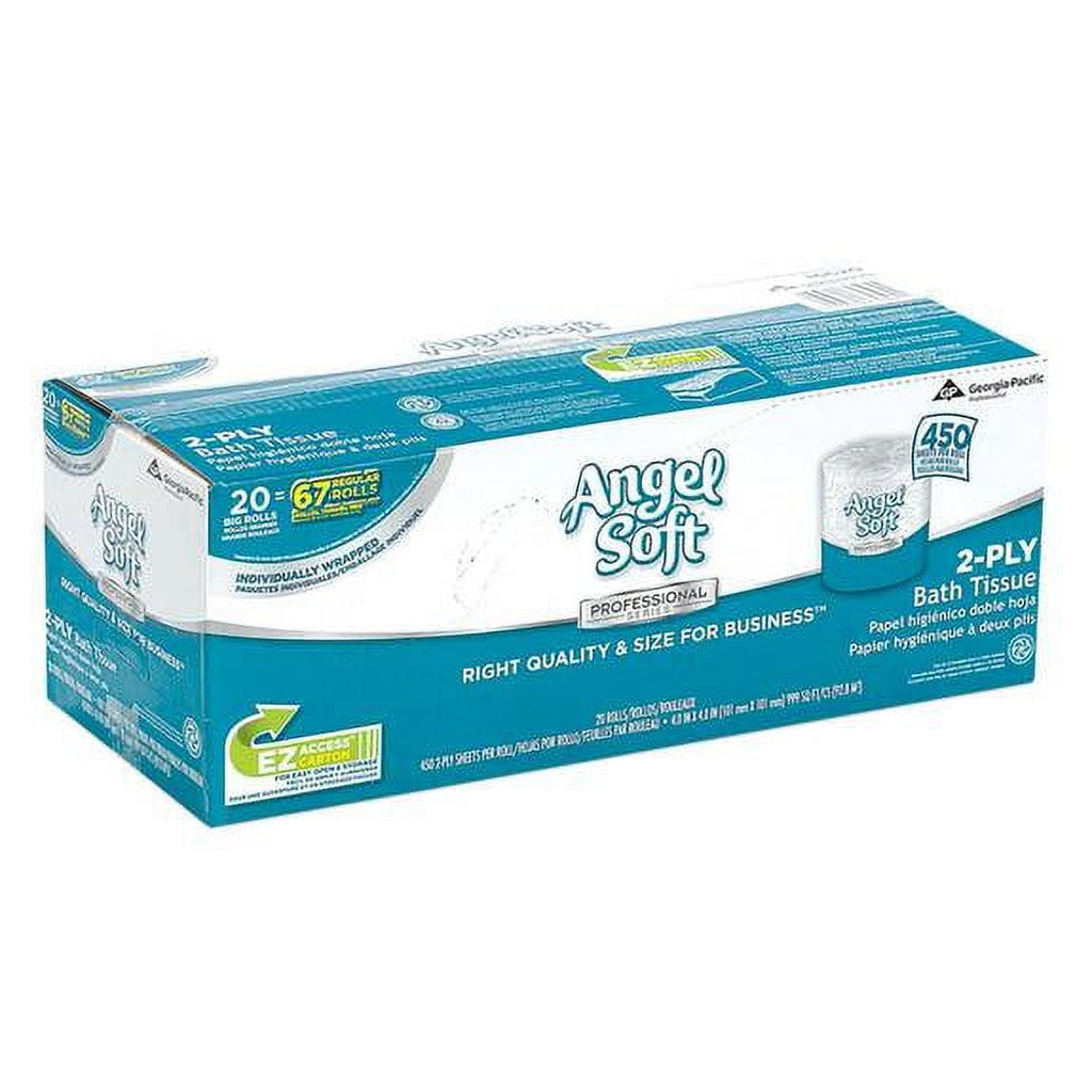 Angel Soft Ps Premium Bathroom Tissue - Septic Safe, 2-ply, White, 450 Sheets/roll, 20 Rolls/carton