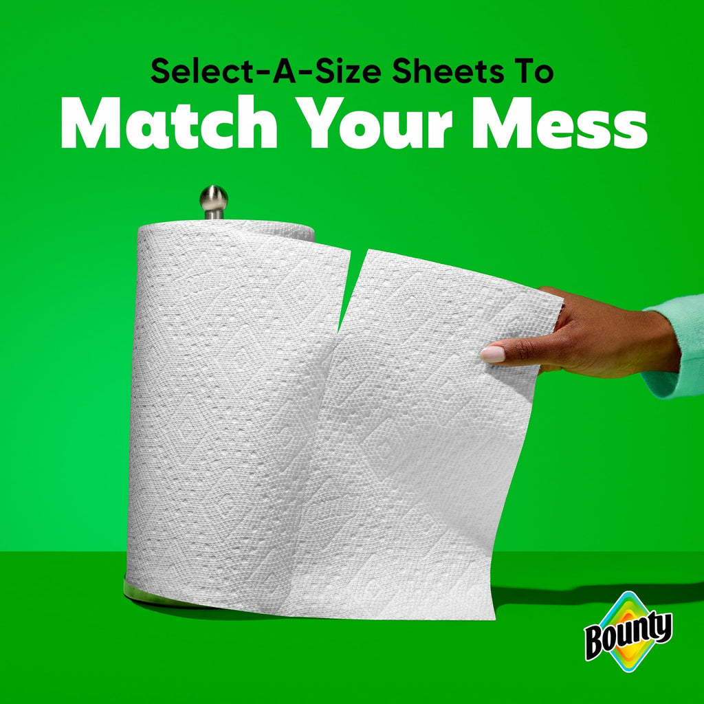 Bounty Paper Towels Select-A-Size White - 4 Triple Rolls, 123 Sheets Per Roll (3 pack)