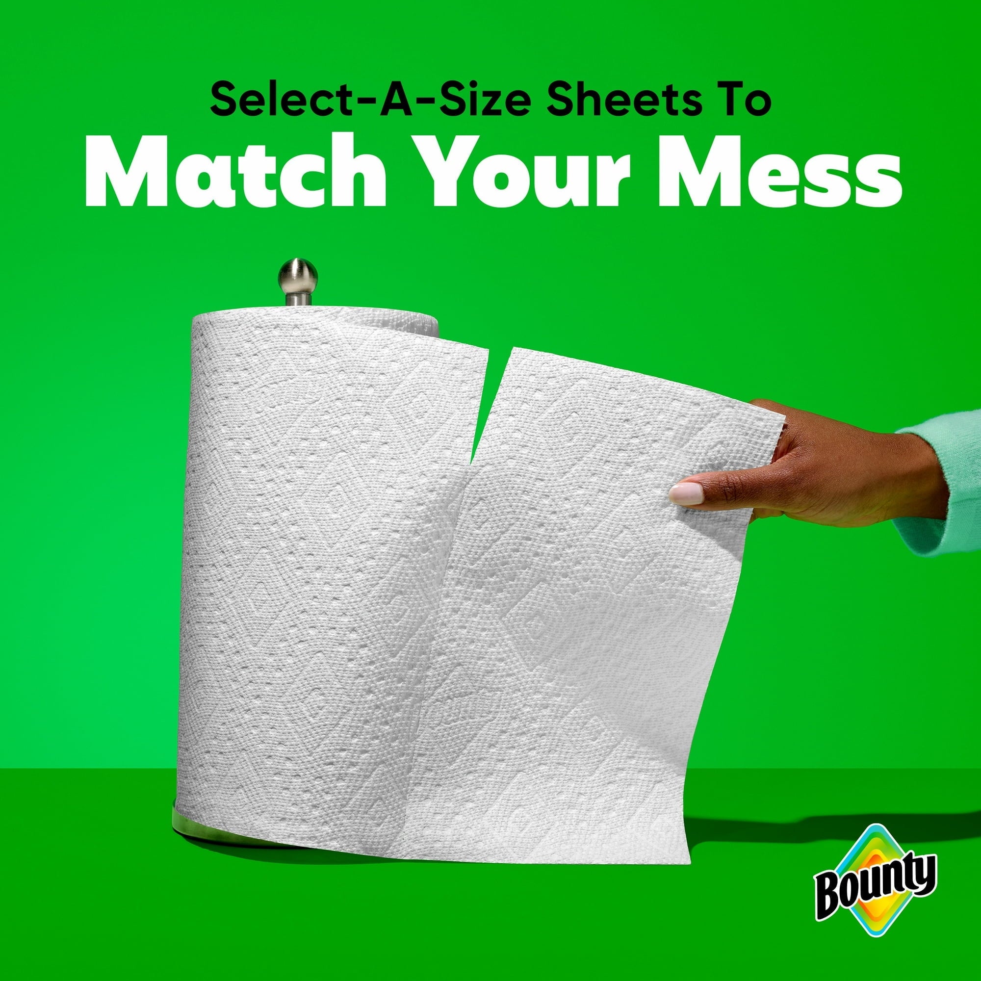 Bounty Paper Towels Select-A-Size White - 4 Triple Rolls, 123 Sheets Per Roll (3 pack)