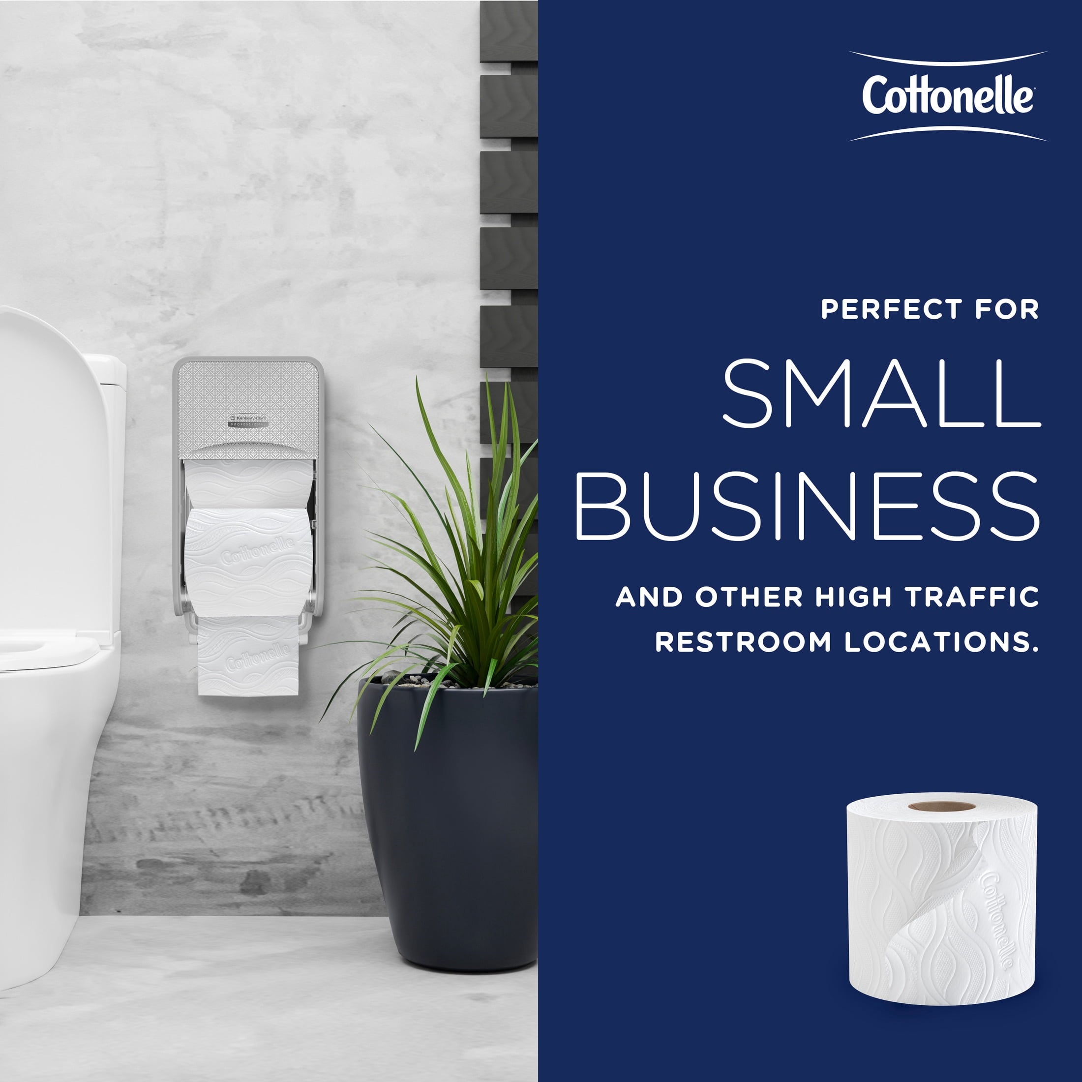 Cottonelle® Professional CleanCare Standard Roll Bulk Toilet Paper (58696) - 2-Ply, White, Individually Wrapped (400 Sheets/Roll, 40 Rolls/Case, 16, 000 Sheets/Case)