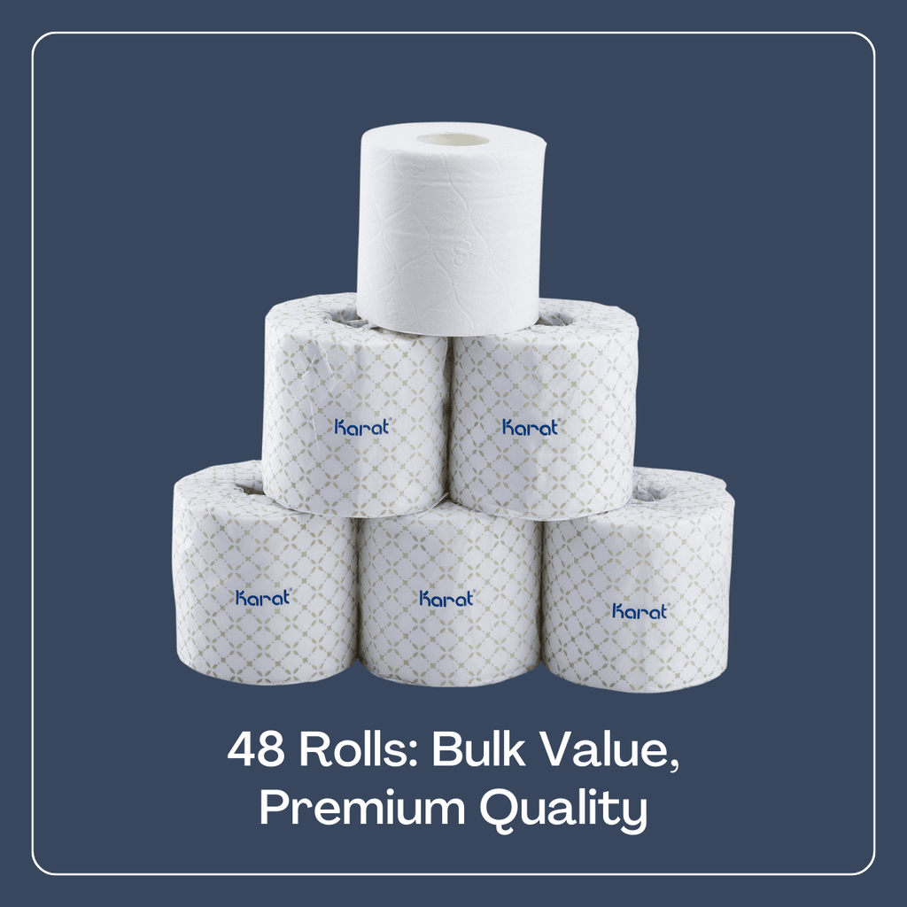 Karat 2-Ply Commercial Toilet Paper Rolls - 48 Rolls - JS-TTW500